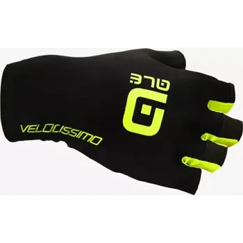 Cyklistické rukavice Alé Velocissimo Crono rukavice Black/Fluo Yellow vel. L