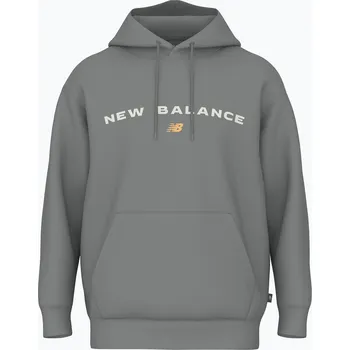 Pánská móda Pánská mikina New Balance Reimagine Fleece Hraphic Hoody slategrey