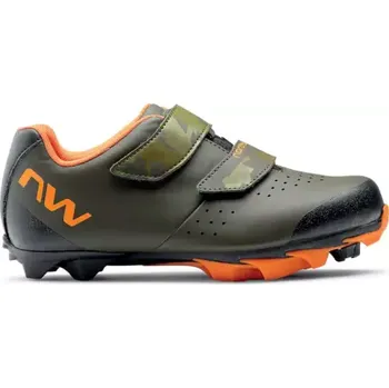 Pánské cyklistické tretry Northwave Origin Junior MTB dětské tretry Forest/Orange vel. 38