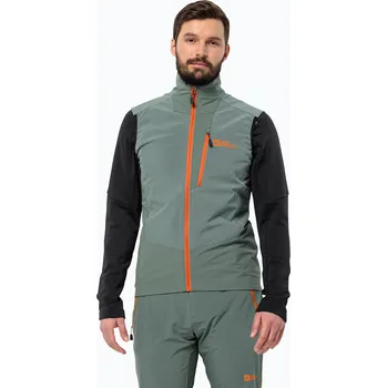 Jack Wolfskin pánská turistická bunda bez rukávů Alpspitze hedge green