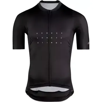 cyklistický dres Force Sense unisex dres krátký rukáv černá vel. L