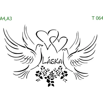 Šablona T 064 - A4 , Nelepící folie