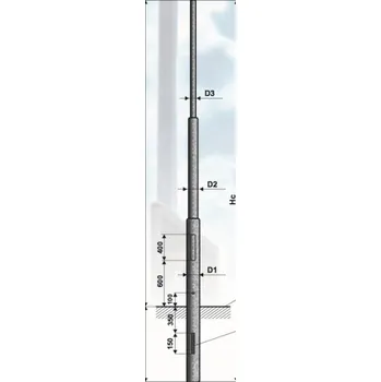 Příjem digitálního pozemního vysílání Stožár sadový LBH 6-B žZn 29-02-148-21624