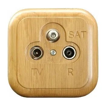 Elektrická zásuvka Zás.SAT DZ-TVRS1-20-K-LXD dub rus SEZ - CZ s.r.o. 07-28-050-05201