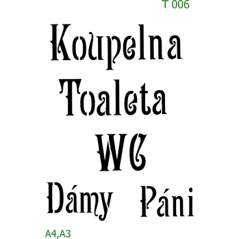 Šablona T 006 - A4 , Lepící fólie
