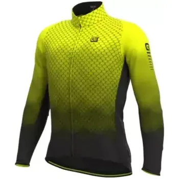 cyklistický dres ALÉ R-EV1 Clima Protection 2.0. Velocity Wind G+ zateplený dres dlouhý rukáv fluo vel. XXL