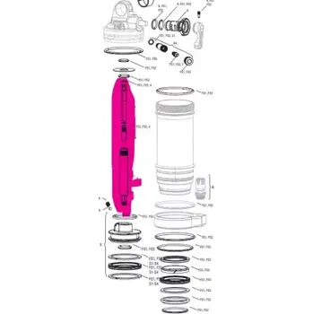 Vidlice na kolo Rock Shox damper Shaft pro tlumič RL/RT/XX 190/200X51