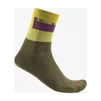 Pánské ponožky Castelli Blocco 15 ponožky Defender Green vel. S/M (EU 35-39)