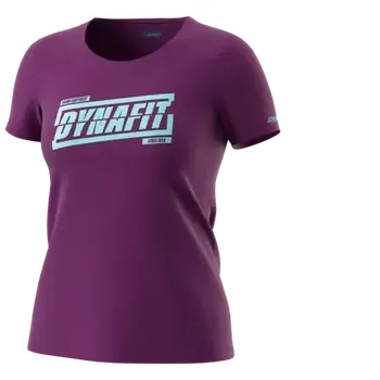Dámské oblečení Dynafit Graphic Cotton dámské tričko krátký rukáv Royal Purple/Tabloid vel. 40
