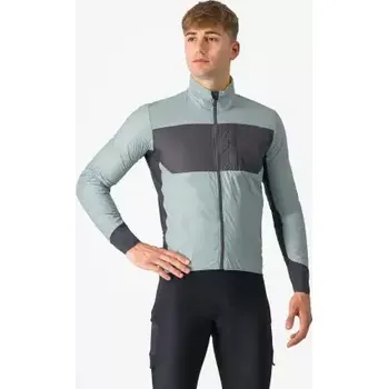 Cyklistická bunda Castelli Unlimited Puffy pánská bunda Defender Green/Dark Grey vel. S