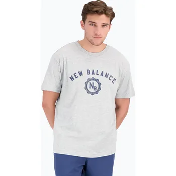 Pánské oblečení Pánská mikina New Balance Core Brushed Hoodie athletic grey