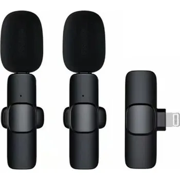 Mikrofon Bezdrátový Lavalier mikrofon Lightning Double (2 v sadě) K1 Black