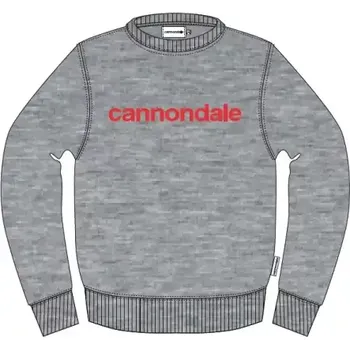 Pánská mikina Cannondale Lifestyle pánská mikina dlouhý rukáv Heather Grey/Rally Red vel. M