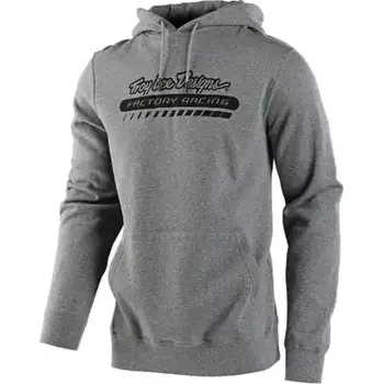 Pánská mikina Troy Lee Designs Factory Racing mikina heather gray vel. XL