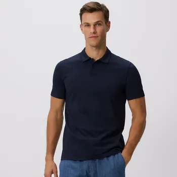 Pánské tričko Reserved - Polo regular - tmavomodrá - 277EF-59X - 277EF-59X-S