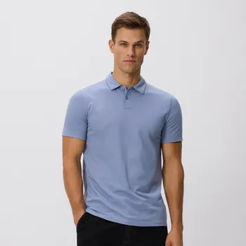 Pánské tričko Reserved - Polo regular - světle šedá - 277EF-09X - 277EF-09X-S