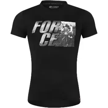 Pánské tričko Force Spirit pánské triko krátký rukáv černá vel. XS