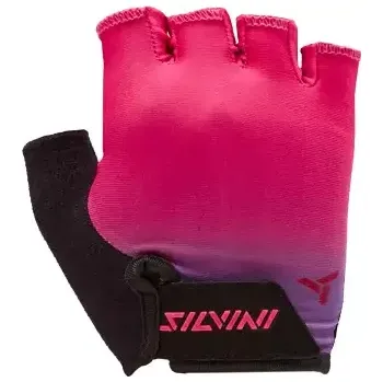 Cyklistické rukavice Silvini Anapi dětské rukavice Black/Fuchsia vel. 15-16