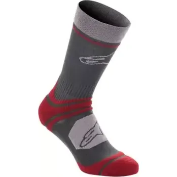 Pánské ponožky Alpinestars Cascade vysoké ponožky black/rio red vel. M