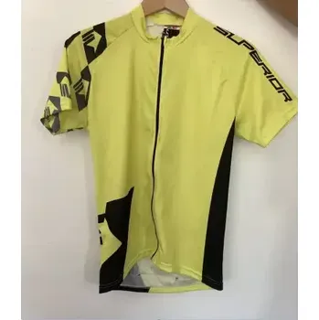 cyklistický dres Superior dámský dres černá/limetka krátký rukáv vel. M