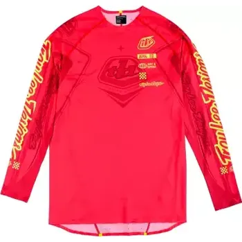 cyklistický dres Troy Lee Designs Sprint Ultra Ghostwing pánský dres dlouhý rukáv Infra Red vel. M