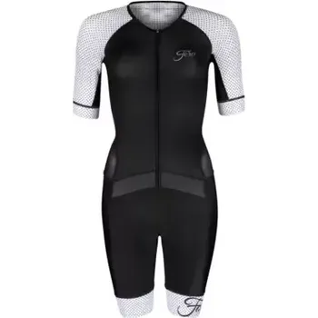 Cyklistická bunda Force Points Lady dámská cyklistická kombinéza černá/bílá vel. XS