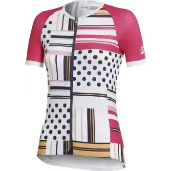 cyklistický dres Dotout Square dámský dres krátký rukáv Fuchsia vel. S