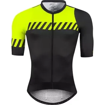 cyklistický dres Force Fashion dres pánský černá-fluo vel. S