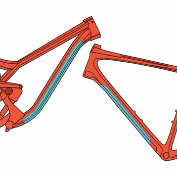 rám kola RideWrap ochranná fólie na dolní rámovou trubku Matná