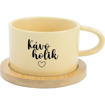 KÁVOHOLIK - žlutý hrníček makronka 200 ml