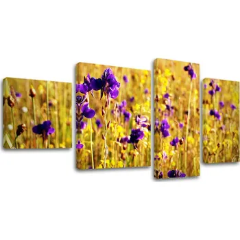 Obraz 4dílná nástěnná malba KVĚTINY KV088E40