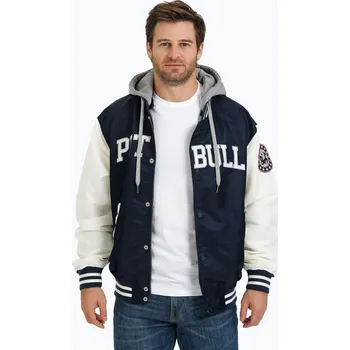 Pánská bunda Pitbull Falcon Ridge Bomber Hooded navy/ecru