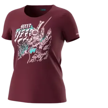 Dynafit 24/7 Artist Series Cotton dámské triko Burgundy/Steep&Deep vel. L