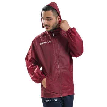 Pánská bunda sada 15 šusťákových bund givova Basico vínová 0008