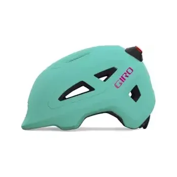 Cyklistická přilba GIRO Scamp II LED dětská přilba Mat Screaming Teal vel. S (49-53 cm)