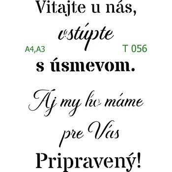 Šablona T 056 - A4 , Lepící fólie
