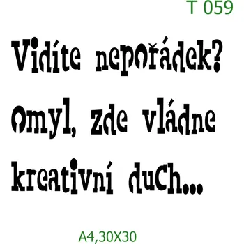 Šablona T 059 - 30 x 30 cm , Lepící fólie