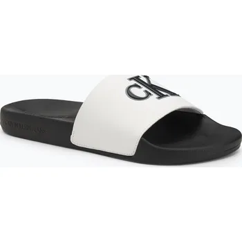 Pánská móda Pánské nazouváky Calvin Klein YM0YM01281 Jelly Mono PU Bright White/Black