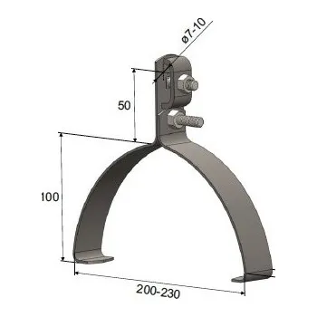 Hromosvod Držák PV 15 plech nerez 442030 DT TECHNIC s.r.o. 57-02-525-42030