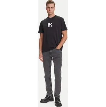 Pánské tričko Karl Lagerfeld Jeans T-Shirt A3M17057 Černá Regular Fit L