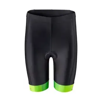 Cyklistické oblečení Force Kid Victory dětské kraťasy do pasu s vložkou zelená vel. 141 - 153