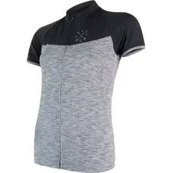 cyklistický dres Sensor Cyklo Motion dámský dres krátký rukáv šedá/černá vel. S