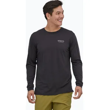 Pánské tričko Patagonia Cap Cool Merino Blend Longsleeve Graphic heritage header/black