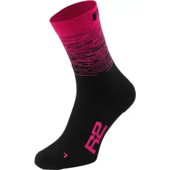 Pánské ponožky R2 Race cyklistické ponožky černá/růžová vel. M (39-42)