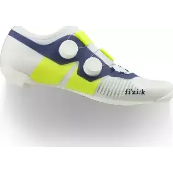 Pánské cyklistické tretry Fizik Vento Vega Carbon silniční tretry White/Yellow Fluo vel. 42