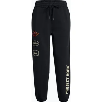 Dámské oblečení Dámské tréninkové kalhoty Under Armour Project Rock HWT Pnt black / silt