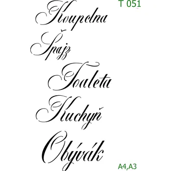Šablona T 051 - A4 , Nelepící folie