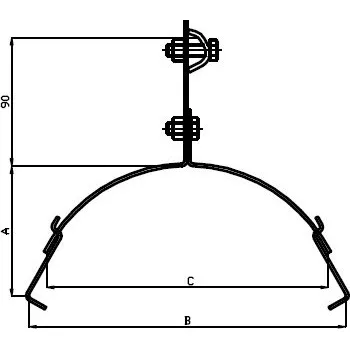 Hromosvod Podpěra PV 15 U c 101200 DT TECHNIC s.r.o. 57-02-525-33113