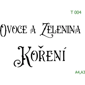 Šablona T 004 - A4 , Nelepící folie