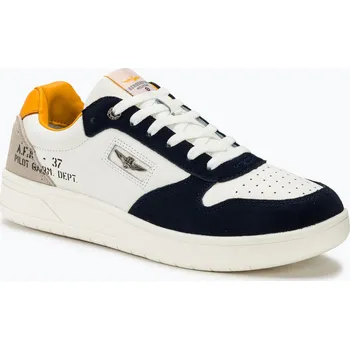 Pánské tenisky Pánské boty Aeronautica Militare Leather Pilot yellow